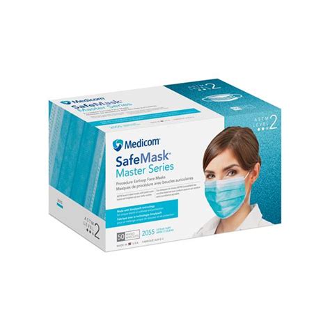 Level 2 ASTM BLUE Disposable 3 Ply Earloop Mask Box Of 50 Breathe