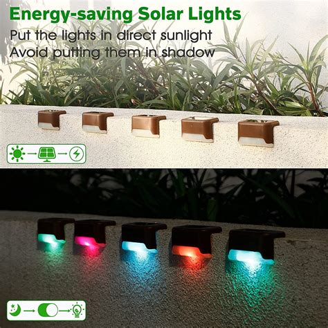 Htb Solar Deck Lights Outdoor 16 Pack Solar Step Lights Waterproof Led Solar Lights For Outdoor