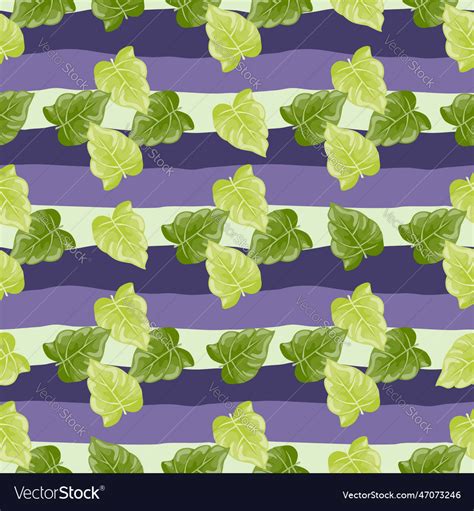 Stylized Tropical Leaves Seamless Pattern Vector Image