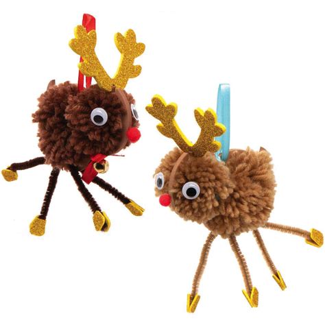 Reindeer Pom Pom Making Decoration Kits | Baker Ross