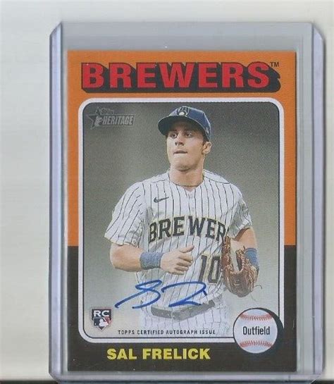 Sal Frelick Topps Heritage Roa Sf Real One Autographs Raw Price