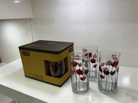 Flower Printed 6 Pieces Glass Set Plain Printed For Home At Rs 260