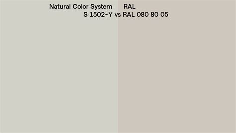 Natural Color System S 1502 Y Vs RAL RAL 080 80 05 Side By Side Comparison