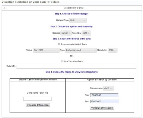 D Genome Browser Hi C