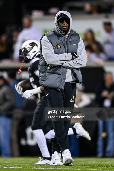 Head Coach Deion Sanders Of The Colorado Buffaloes Walks On The Field