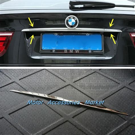 New Stainless Steel Chrome Rear Door Trunk Lid Trim For Bmw X E X