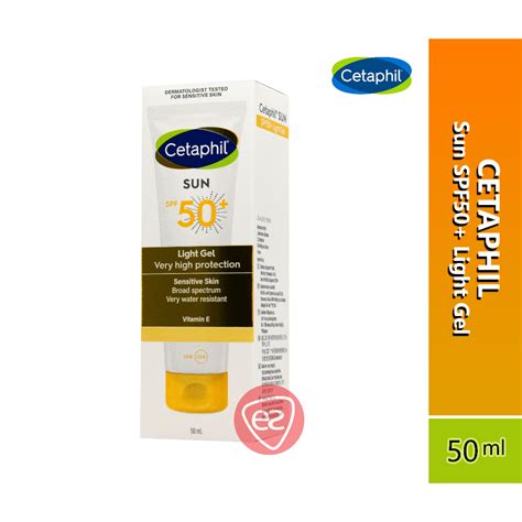 Cetaphil Sun SPF 50 Light Gel 50ml UVA UVB Very High Protection For