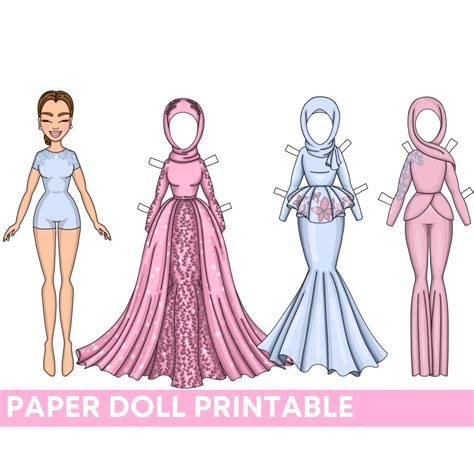 Paper Doll With Clothes Printable DIY Activities for Kids - Etsy