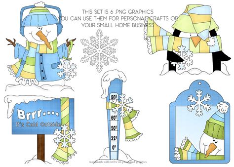 Brrr Its Cold Outside Clip Art Graphics By Alice Smith Etsy