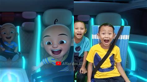 Upin Ipin Dan Cek Gu Melatih Naik Mobil Listrik Tiru Aksi Upin Ipin