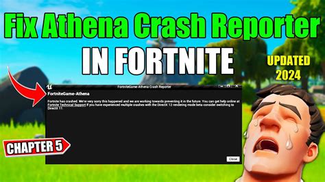 Fix Fortnite Chapter Athena Crash Reporter Youtube