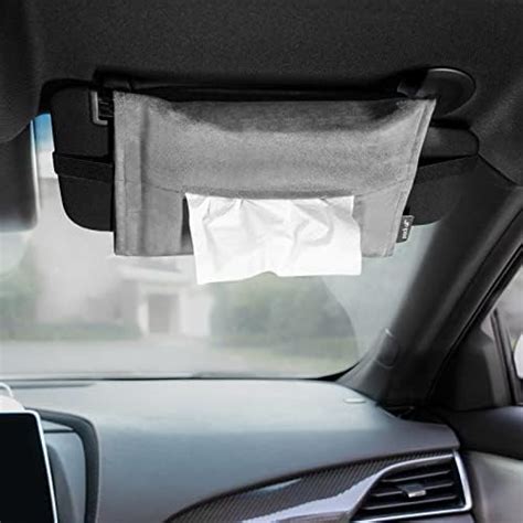 Pack All Car Tissue Holder Premium Suede Sun Visor Napkin Holder For