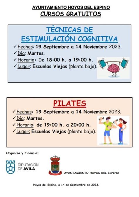 T Cnicas De Estimulaci N Cognitiva Y Pilates Ayuntamiento De Hoyos