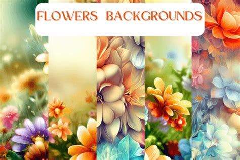 Summer Flowers Backgrounds Graphic By Endrawsart Creative Fabrica