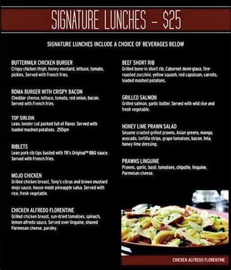 Tony Roma's Menu, Menu for Tony Roma's, Perth CBD, Perth - Urbanspoon ...