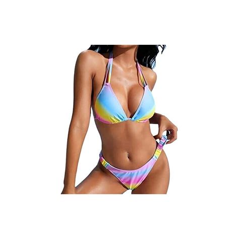 Bkscayxs Costume Da Bagno Bikini Rendering Triangle Soft Bag