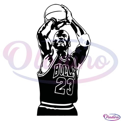 Michael Jordan Basketball Player Svg Silhouette Digital Design