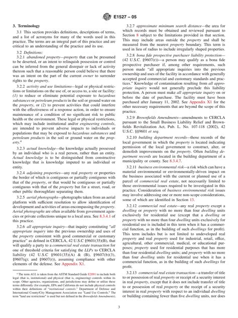 Astm E1527 05 Standard Practice For Environmental Site Assessments