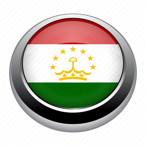 Circle Country Flag Flags Nation National Tajikistan Icon Download On Iconfinder