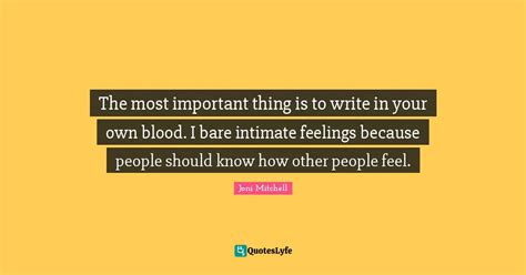 The Most Important Thing Is To Write In Your Own Blood I Bare Intimat