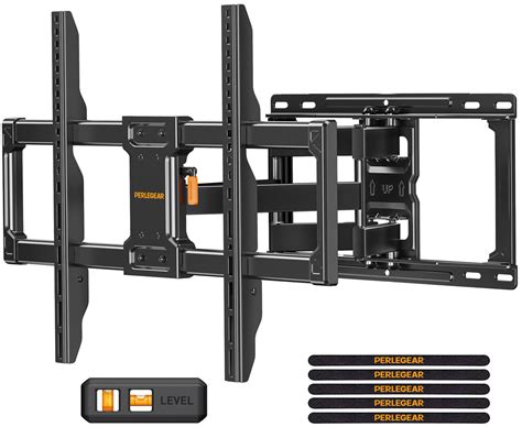 Perlegear UL Listed Full Motion TV Wall Mount for Most 42–84 inch Flat