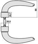 Béquille double sur rosace Horus Version zamak standard Foussier