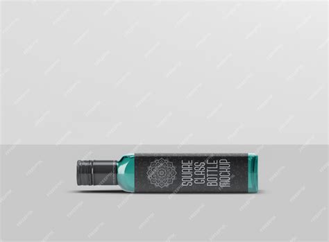 Premium Psd Square Glass Bottle Mockup