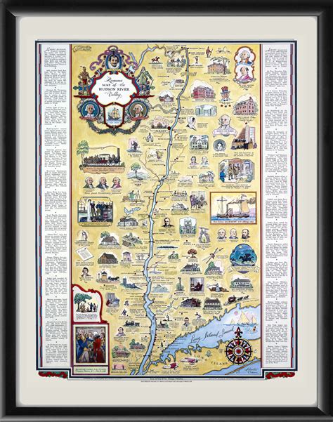 Romance Map of the Hudson River Valley, NY | Vintage City Maps