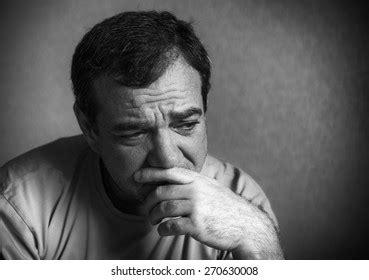 Sad Man Black White Photo Stock Photo 270630008 | Shutterstock