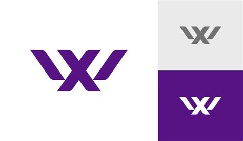 Premium Vector Letter Xw Or Wx Initial Monogram Logo Design