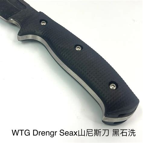 【瑞棋精品名刀】wtg Drengr Sex 山尼斯刀 黑石洗刀面 Sk85鋼 中型輕砍刀 5490 露天市集 全台最大的網路購物市集