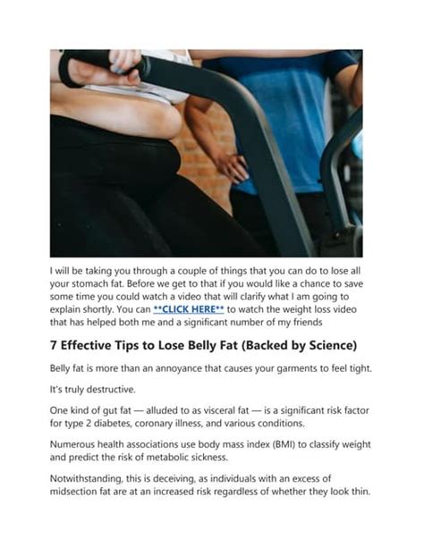 7 Effective Tips To Lose Belly Fat Backed By Science Pdf