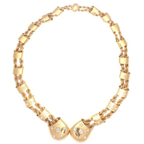 Boucheron Diamond Goid Necklace At 1stdibs