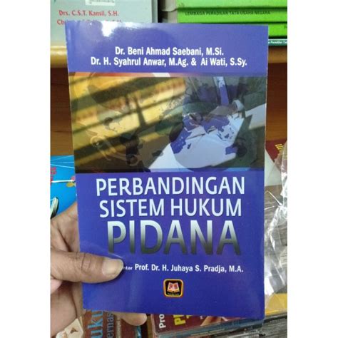 Jual BUKU PERBANDINGAN SISTEM HUKUM PIDANA Shopee Indonesia