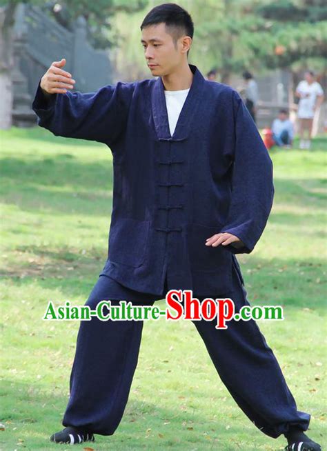 Traditional Chinese Martial Arts Wudang Taoist Priest Navy Outfits Kung