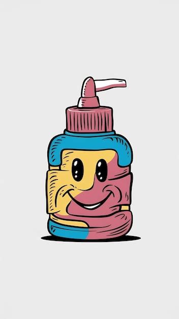 Bottle Of Glue Cartoon Style Premium Ai Generated Image