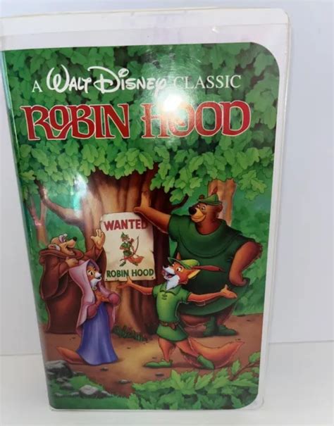 Walt Disney Classic Robin Hood Black Diamond Edition Vhs Tape