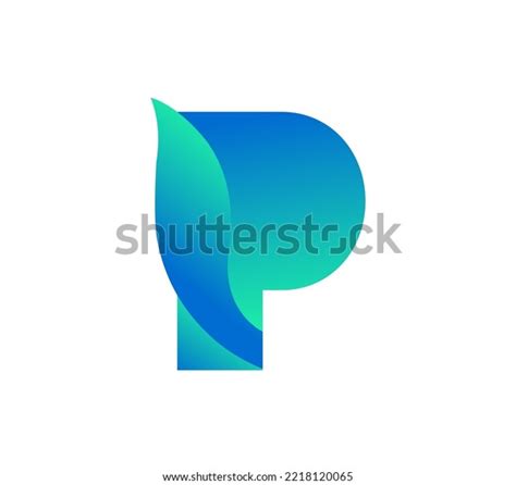 Abstract Blue Letter P Logo Design Stock Vector (Royalty Free ...