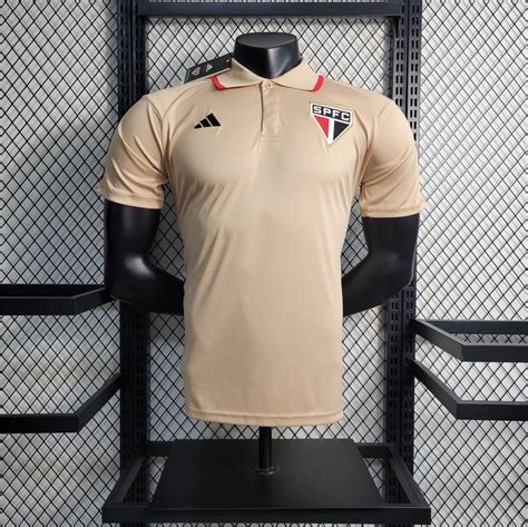 Sao Paulo Beige POLO 2023 2024 Maillots De Foot Pas Cher 2023 2024