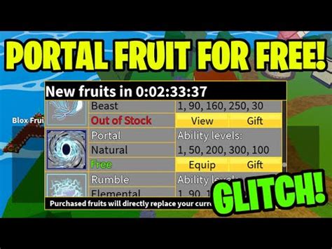 How To Get Permanent Portal Fruit For FREE In Blox Fruits YouTube