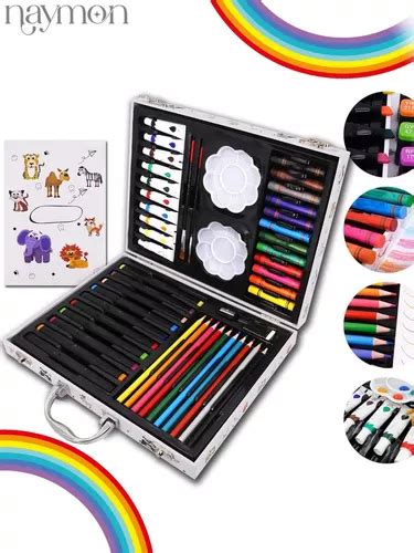 Set Arte Dibujo Colores Plumones Pinturas Ni Os Infantil En Venta En