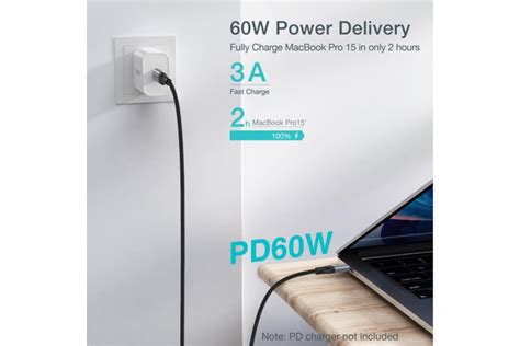 Choetech XCC-1003-BK Кабель USB 2.0 C-папа/C-папа, 60 ватт, 1,2 м ...