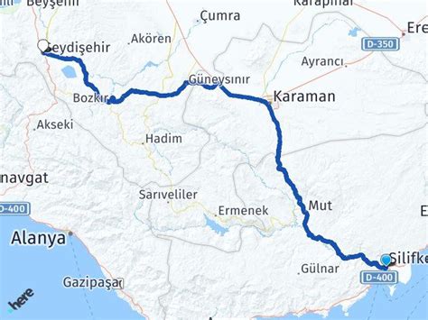 Mersin Silifke Seydişehir Konya Arası Kaç Km Yol Tarifi