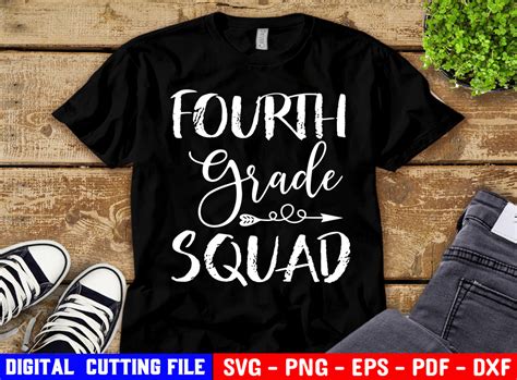 Fourth Grade Squad Svg Boys 4th Grade Svg Fourth Grade Dude Svg Back To