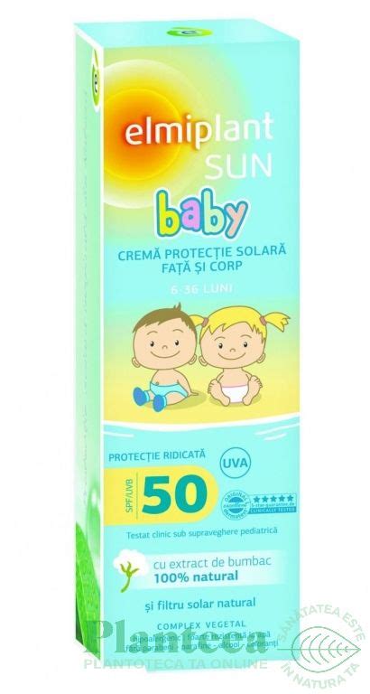 Crema Protectie Solara Bebe Copii Spf50 75ml Elmiplant Pret 272 Lei