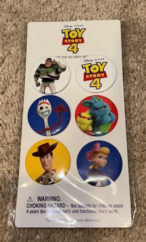 Disney Pixar Toy Story Button Badges Pins Brand New Ebay