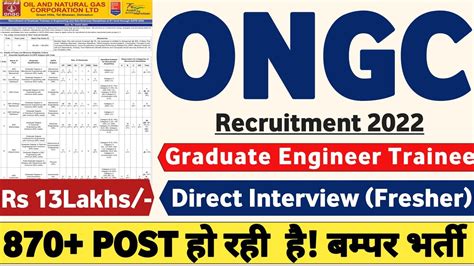 ONGC Recruitment 2022 Fresher Recruitment 2022 ONGC Vacancy 2022