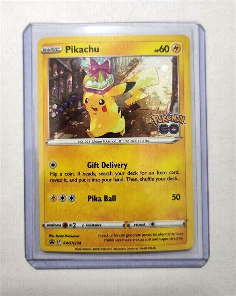 Pikachu Gift SWSH234 Holo Pokemon Go Ultra Rare Cosmos Holo Top