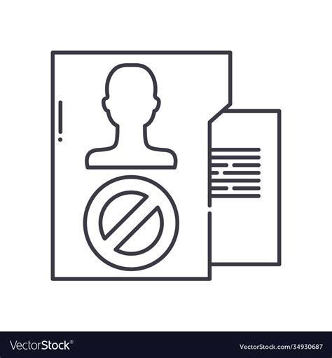 Confidential icon linear isolated Royalty Free Vector Image