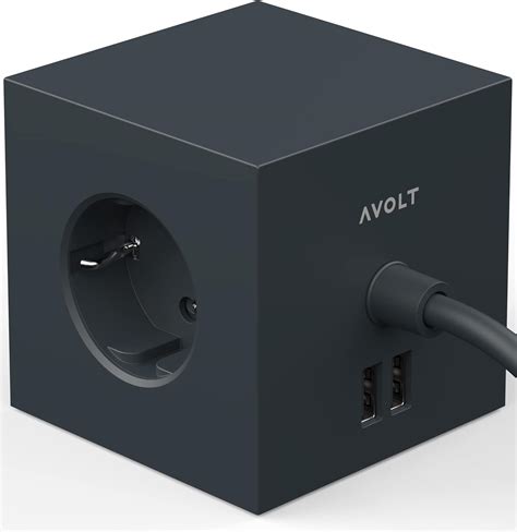 Avolt Ciabatta Multipresa Cubo Con 3 Prese E 2 USB Ciabatta